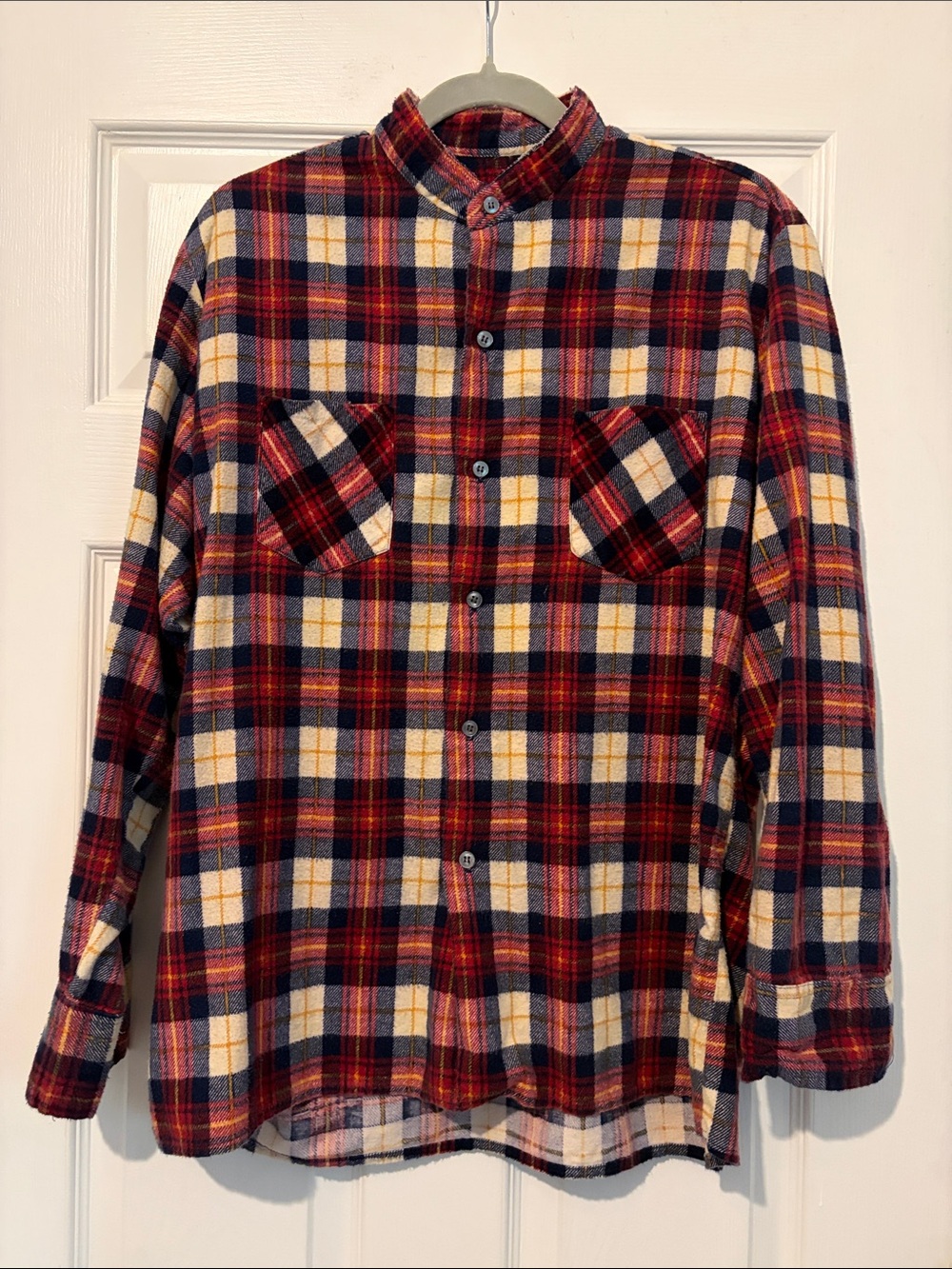 Vintage Fruit of The Loom Plaid Button-Up Flannel Shirt